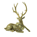 Voß Hirsch, liegend, gold – 48 × 27 × 49 cm