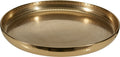 Tablett 34 cm metall gold