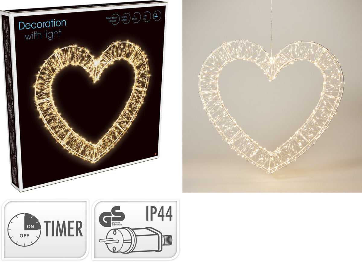 Herz 48 × 46 cm 720led warmweiß weiß – Übersicht der angebotenen Ausführungen